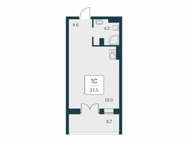 Продается Студия ЖК Вилла Маяк, дом 3, 37.5  м&sup2;, 14600000 рублей