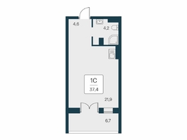 Продается Студия ЖК Вилла Маяк, дом 3, 37.4  м&sup2;, 14050000 рублей