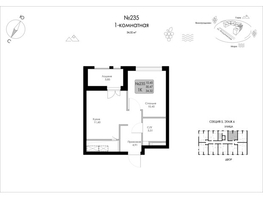 Продается 1-комнатная квартира ЖК Долина Роз, 34.32  м&sup2;, 10504347 рублей