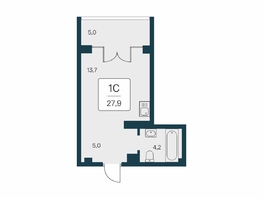 Продается Студия ЖК Вилла Маяк, дом 2, 27.9  м&sup2;, 10837500 рублей