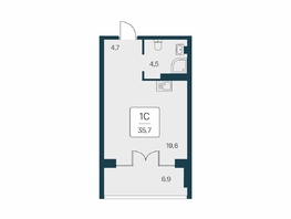 Продается Студия ЖК Вилла Маяк, дом 3, 35.7  м&sup2;, 14750000 рублей