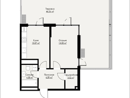 Продается 1-комнатная квартира ЖК Альпина, 88.05  м&sup2;, 8907200 рублей