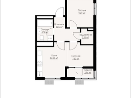 Продается 2-комнатная квартира ЖК Альпина, 45.41  м&sup2;, 7599890 рублей