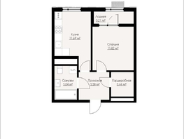 Продается 1-комнатная квартира ЖК Альпина, 41.01  м&sup2;, 7290850 рублей