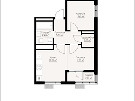 Продается 2-комнатная квартира ЖК Альпина, 45.2  м&sup2;, 7782160 рублей