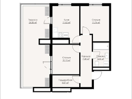 Продается 2-комнатная квартира ЖК Альпина, 76.81  м&sup2;, 11058000 рублей