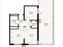 Продается 2-комнатная квартира ЖК Альпина, 83.46  м&sup2;, 9176000 рублей