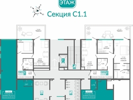 Продается 2-комнатная квартира ЖК Розмарин, 106.48  м&sup2;, 13741350 рублей