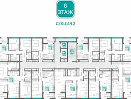 Продается 2-комнатная квартира ЖК Видный, 53.63  м&sup2;, 11216357 рублей