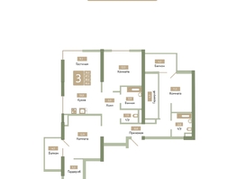 Продается 3-комнатная квартира ЖК Солнечный парк, дом 6, 89.8  м&sup2;, 10506600 рублей