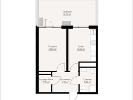 Продается 1-комнатная квартира ЖК Альпина, 60.12  м&sup2;, 8249500 рублей