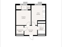 Продается 1-комнатная квартира ЖК Альпина, 44.69  м&sup2;, 7609230 рублей