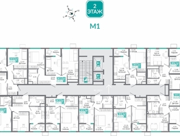 Продается 2-комнатная квартира ЖК Мир , 52.56  м&sup2;, 7447752 рублей
