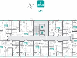Продается 2-комнатная квартира ЖК Мир , 61.62  м&sup2;, 8657610 рублей