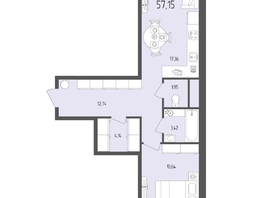 Продается 1-комнатная квартира  Клубный дом «Император», 57.15  м&sup2;, 26004000 рублей