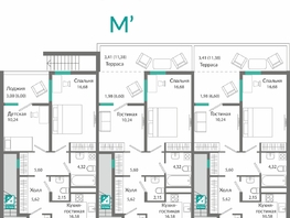 Продается 2-комнатная квартира ЖК Горизонты 2 , 69.43  м&sup2;, 10020200 рублей