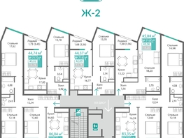 Продается 3-комнатная квартира ЖК Подсолнух, 82.04  м&sup2;, 12781812 рублей