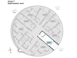 Продается Апартамент АО Паруса Мечты, 43.26  м&sup2;, 18902180 рублей