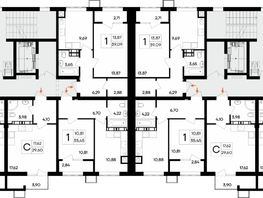 Продается 1-комнатная квартира ЖК Республика, 39.09  м&sup2;, 4768980 рублей