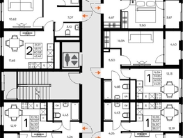 Продается 1-комнатная квартира ЖК Листория, этап 3, 42.09  м&sup2;, 7155300 рублей