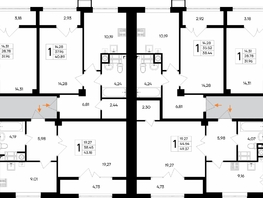 Продается 1-комнатная квартира ЖК Парковые кварталы, этап 2, 49.37  м&sup2;, 7997940 рублей